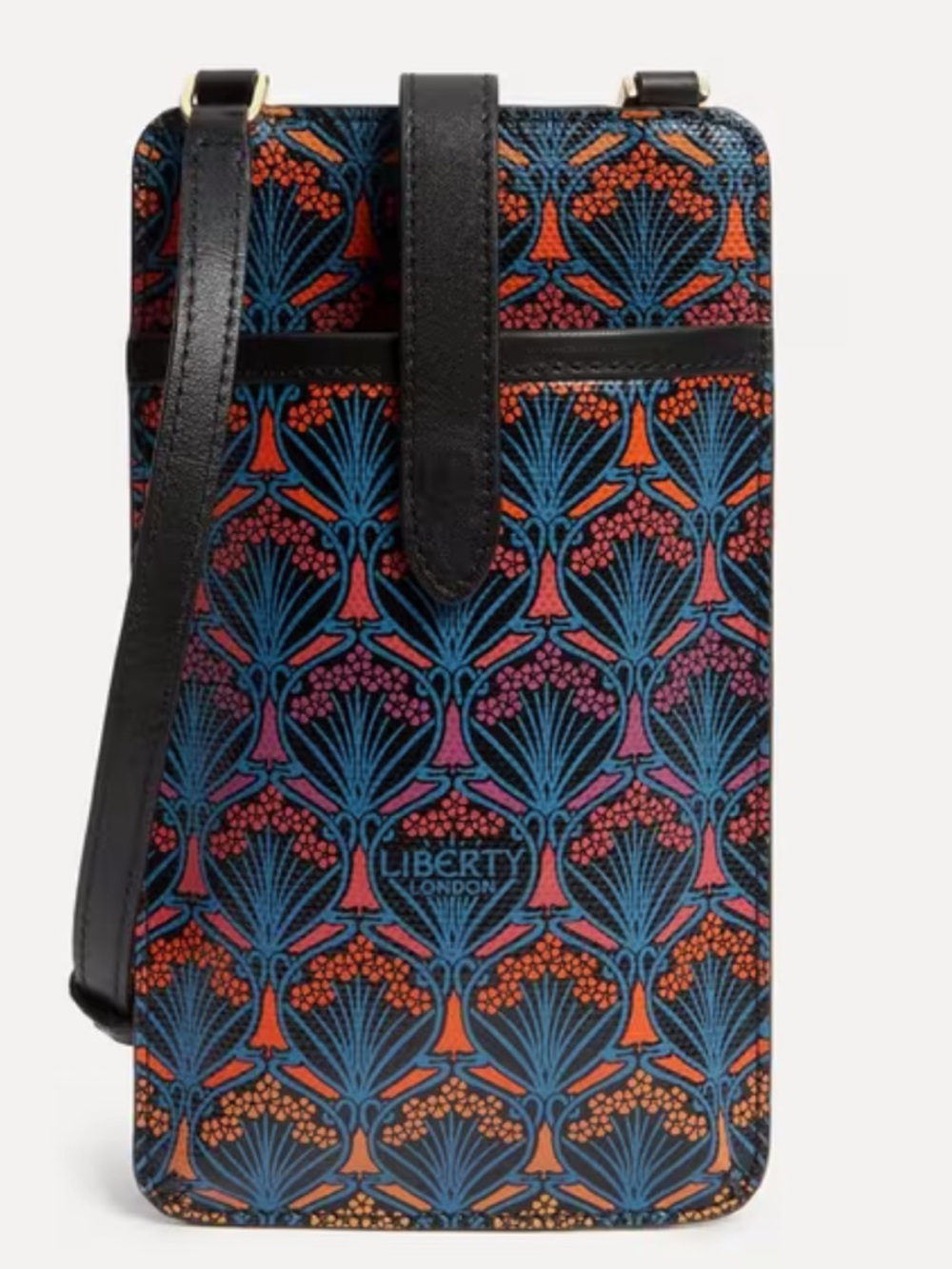 NWT Liberty London - Iphis Dawn Phone Pouch - Blue, Orange, Pink